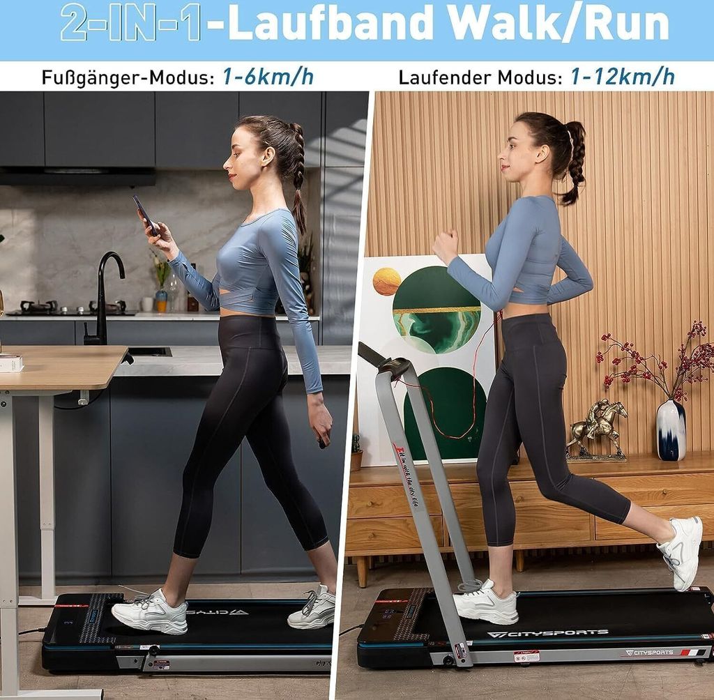 CITYSPORTS Laufband Elektrisch Leises Laufband Produktbild 6