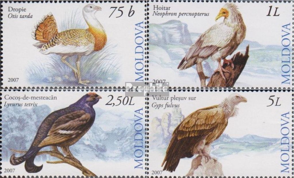 Briefmarken Moldawien 2007 Mi 590-593 (kompl.Ausg.) postfrisch Vögel