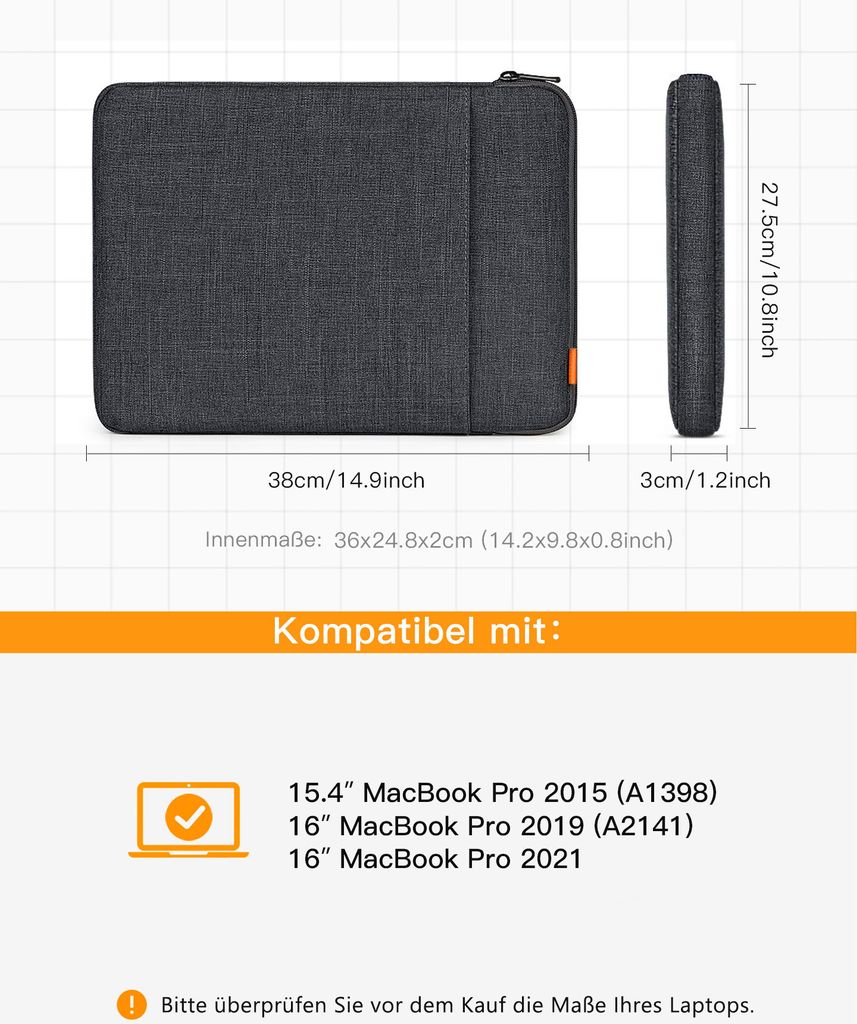 Inateck 360° Rundumschutz 16 Zoll Hülle Kaufland.de