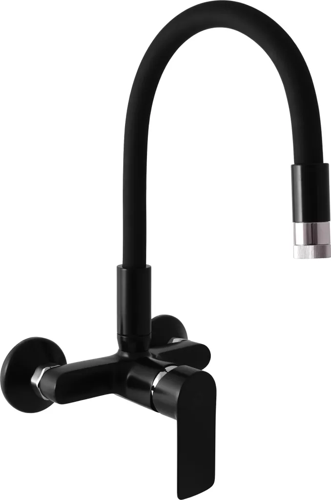 Rubinetto Lavabo a Muro COLORADO RAV Slezák Nero/Cromo - 150 mm - 1