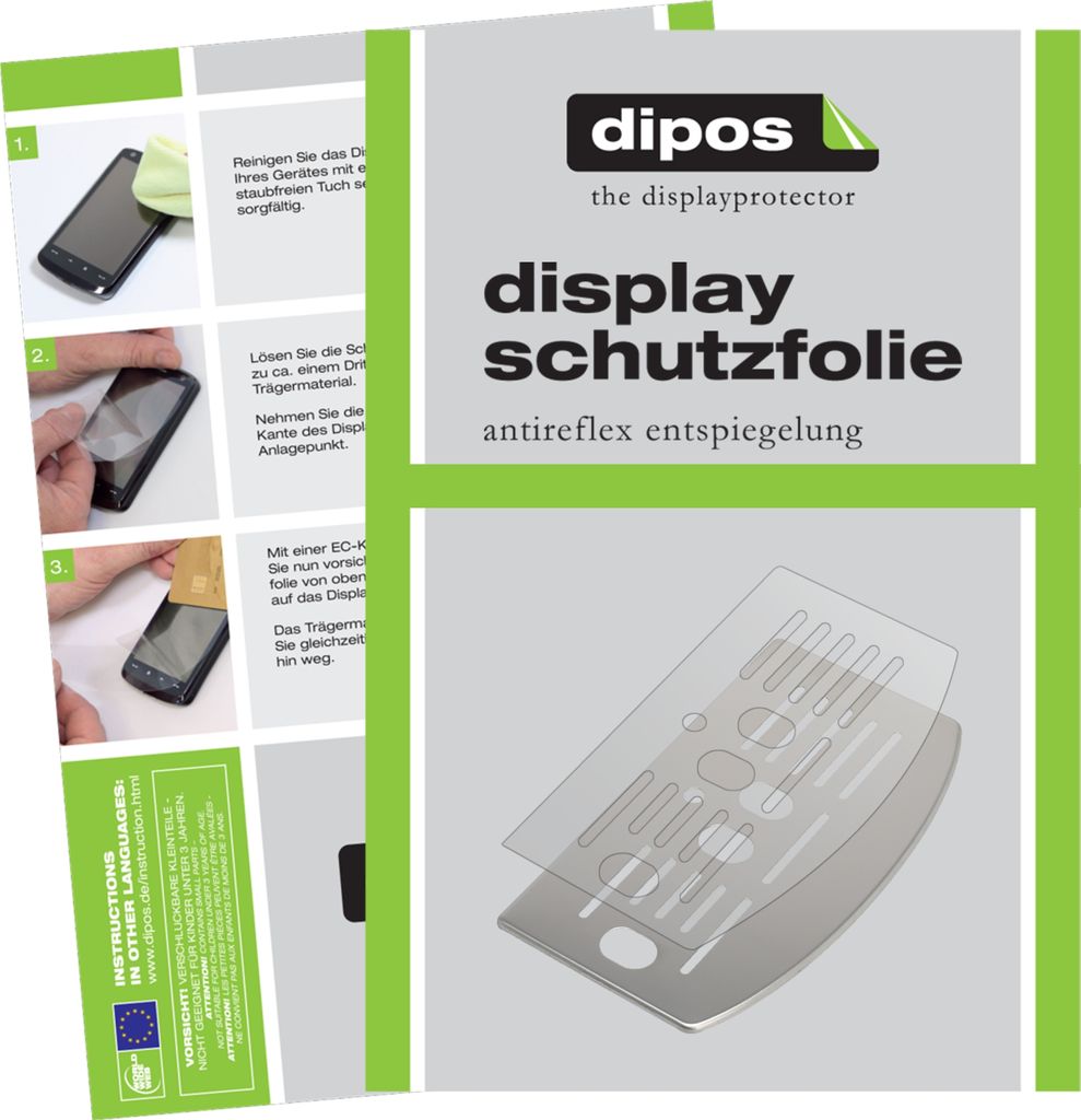 2x Schutzfolie für De Longhi ECAM 23.123 Tropfblech matt Displayschutzfolie Folie Display Schutz dipos