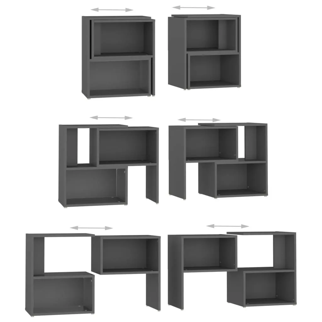 Banc TV Gris Anthracite 104 cm - Buffet Bas Multimédia Gain de Place - 6