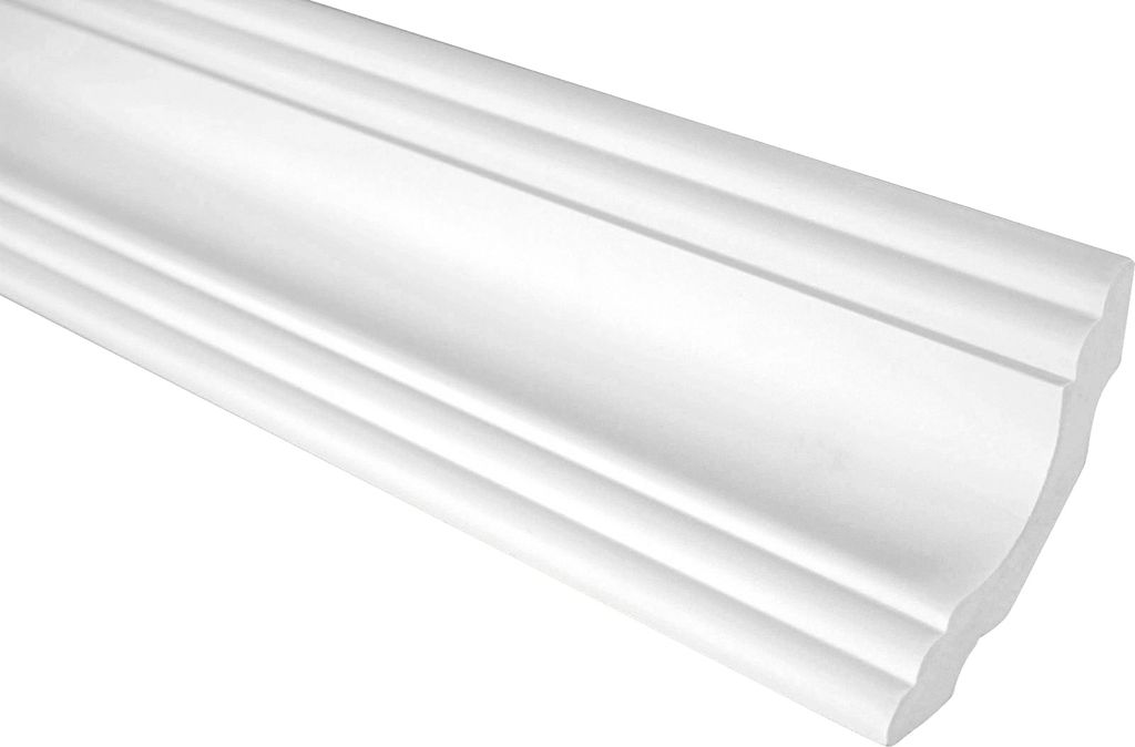 GRAND DECOR Stuckleisten Decke modern, PolyurethanHartschaum & Flexibel - 2m Deckenleisten glatt Eckprofile Kranzleisten Deckenzierleisten (30 Mete...