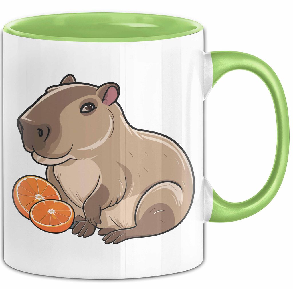 Capybara Tasse Geschenk Lustig Capybara-Liebhaber (Grün)