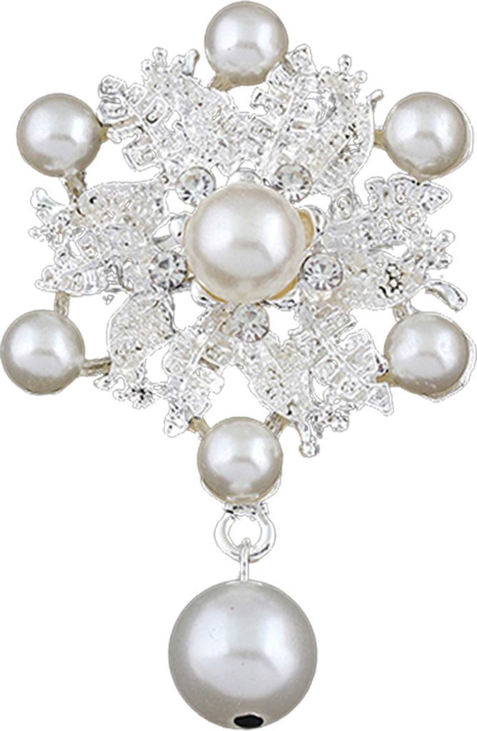 Breastpin Elegante, einfach passende Legierungs-Blumen-Kunstperlen-Frauen-Brosche für Verabredungen-5