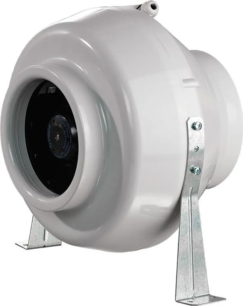 Ventilateur tubulaire haute pression 100mm anti-odeur et humidité gris