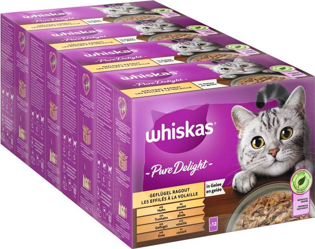 WHISKAS® Portionsbeutel Multipack Pure Delight Geflügel Produktbild 