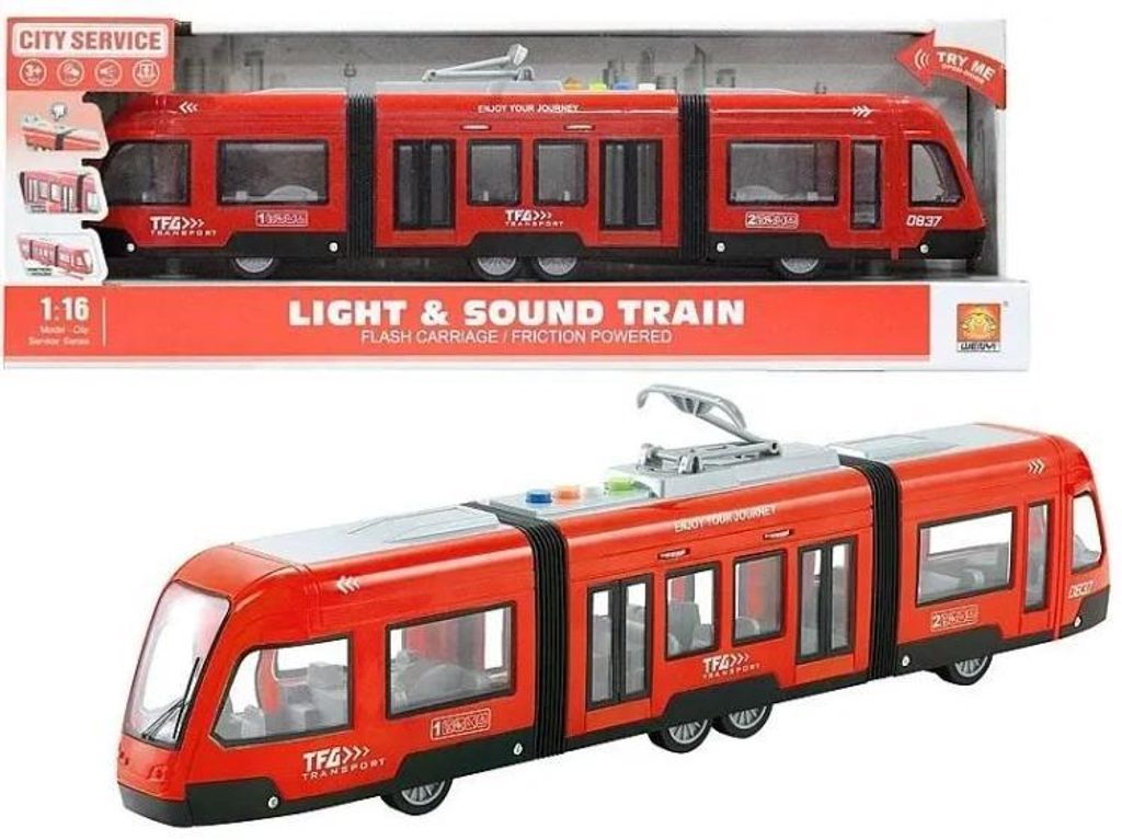 Tram a trazione elettrica rosso - ADAR Immagine del prodotto 