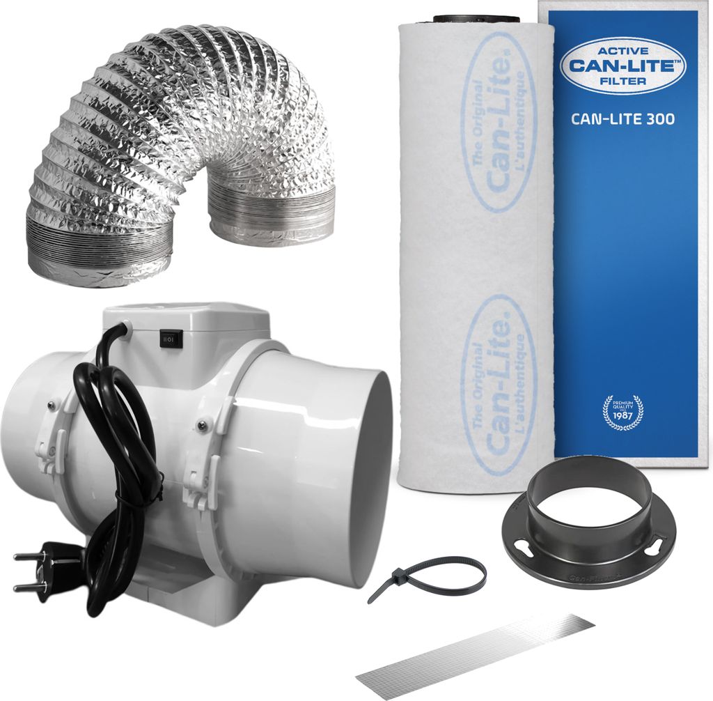 Aluminiumrohre 10 Meter Flexible Folie Belüftungskanal Hydroponik & Clip