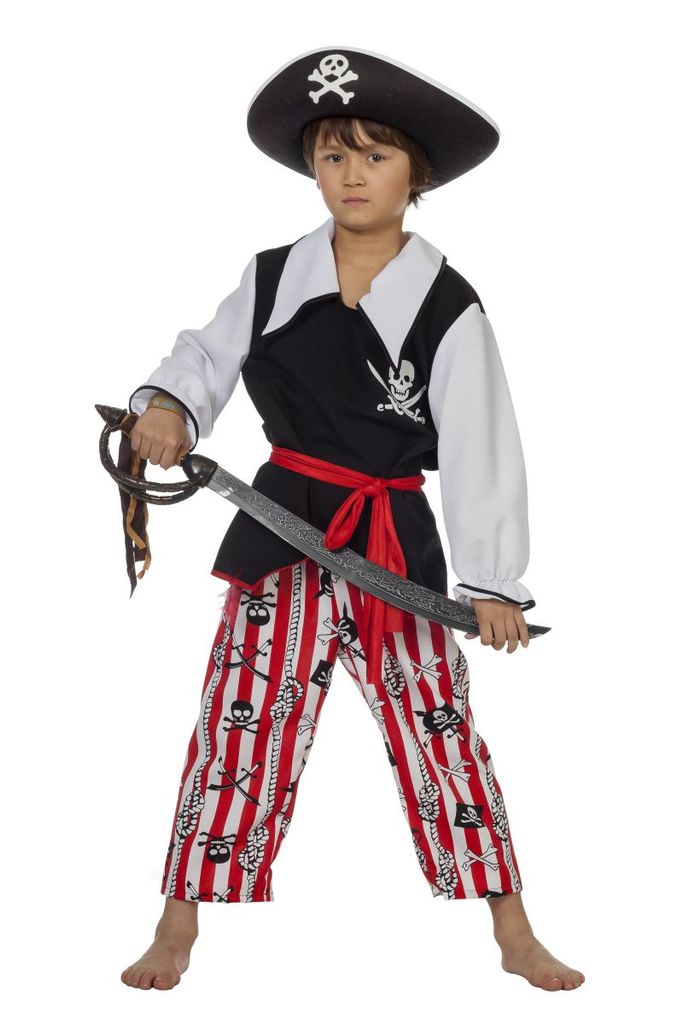 98-116 Kostüm Pirat Piratenkostüm Seeräuber für Kinder Kinderkostüm Gr