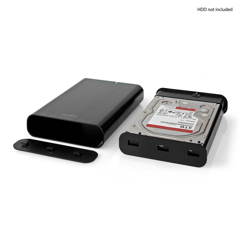 Boîtier Externe pour Disque Dur 3.5 Pouces avec Connexion USB-C Nedis
