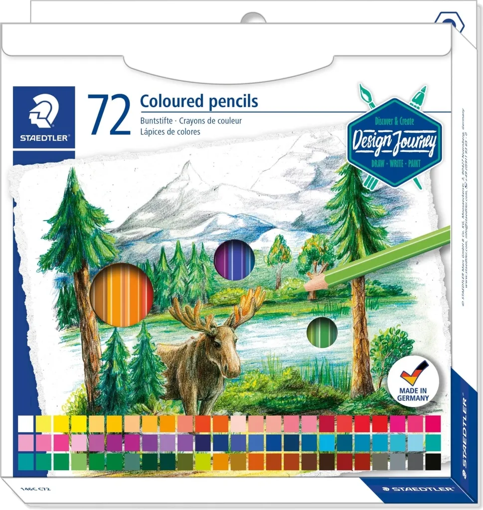 STAEDTLER 146C C72 Coffret de 72 Crayons de Couleur Premium 100% PEFC