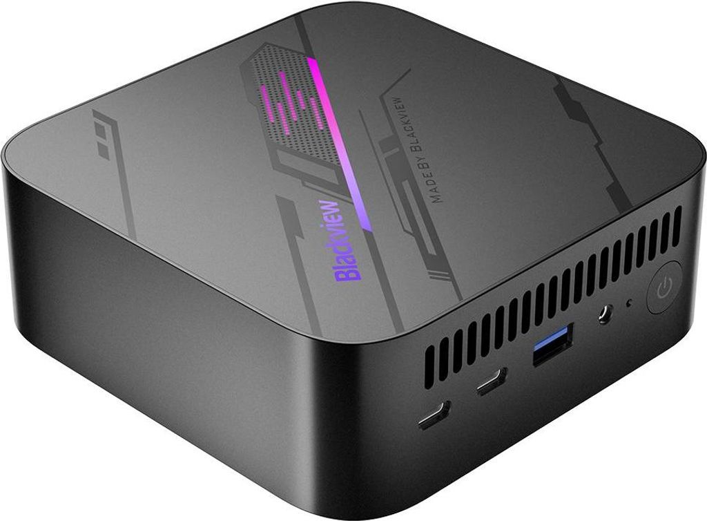 Blackview MP100 Mini PC Schwarz – AMD Ryzen 7 5825U, 32GB RAM, 1TB SSD, Triple 4K 144Hz Display, Wi-Fi 6, BT5.2, Windows 11 Home