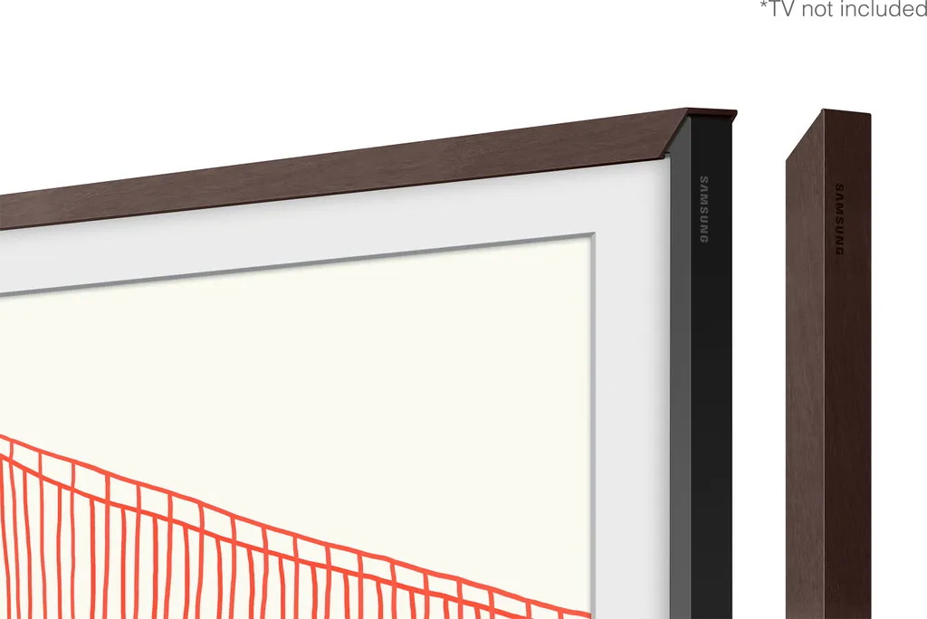 Cadre interchangeable pour TV Samsung The Frame 50 pouces Marron Moderne