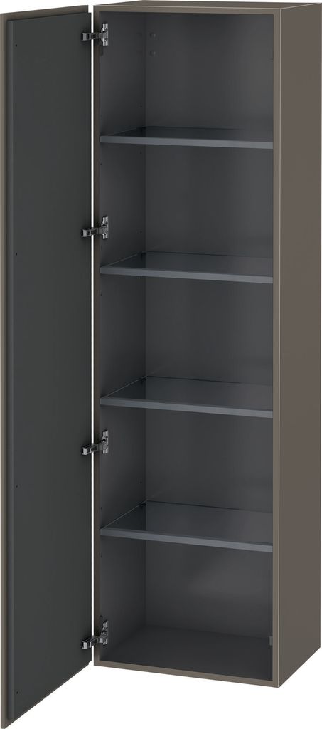 Duravit Hochschrank L-CUBE 500 x 363 x 1760 mm Anschlag links flannel grey seidenmatt