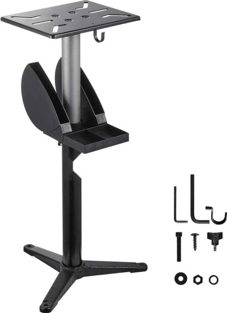 Höhenverstellbarer Schleifständer Tischschleifer Halter - 5-stufig, 315x254mm - Werkzeughalter für Schleifmaschine