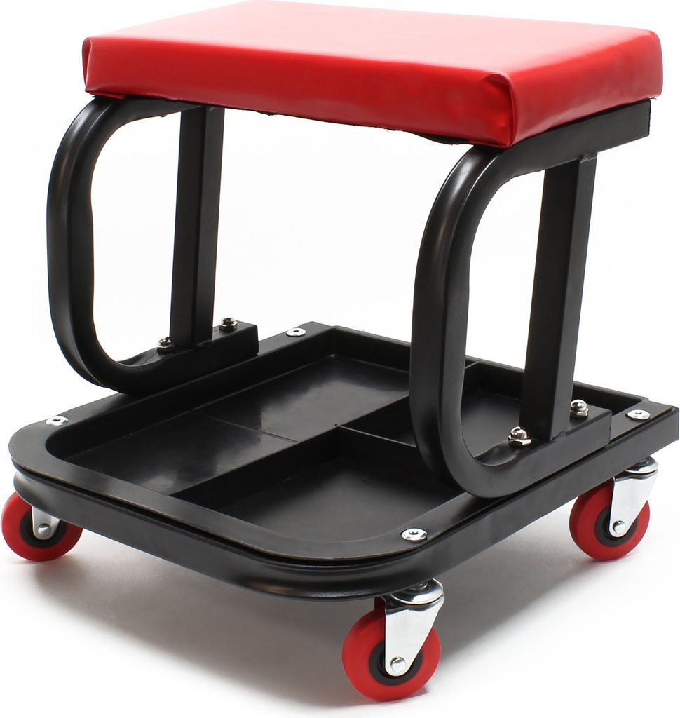 Wiltec taboret warsztatowy z półką 37,5x36x38,5cm z kółkami Zdjęcie produktu 3