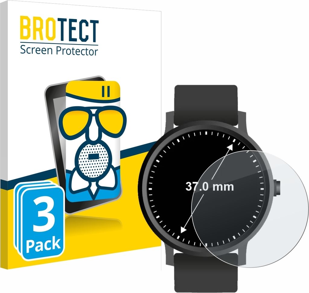 3x BROTECT Entspiegelungs Schutzglas für Armbanduhren Produktbild 