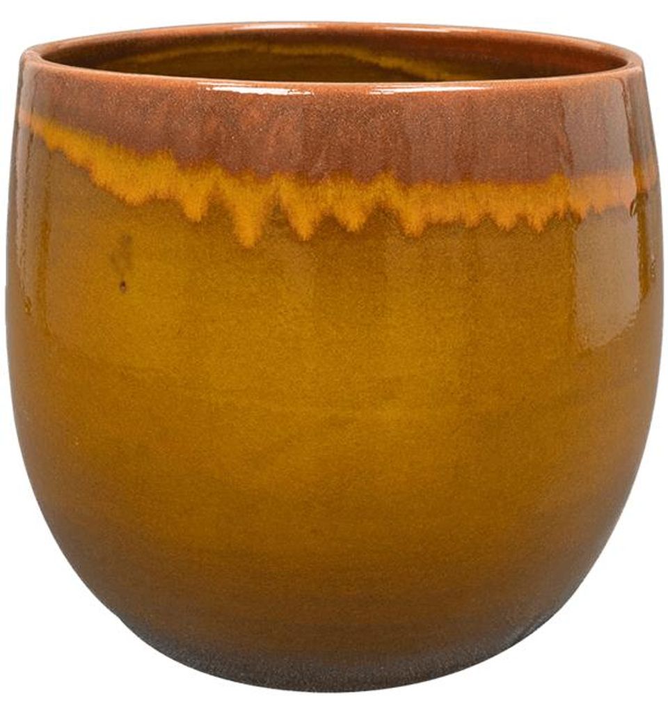 Bloempot van Ter Steege, okergeel, diameter 29 cm, hoogte Productafbeelding 
