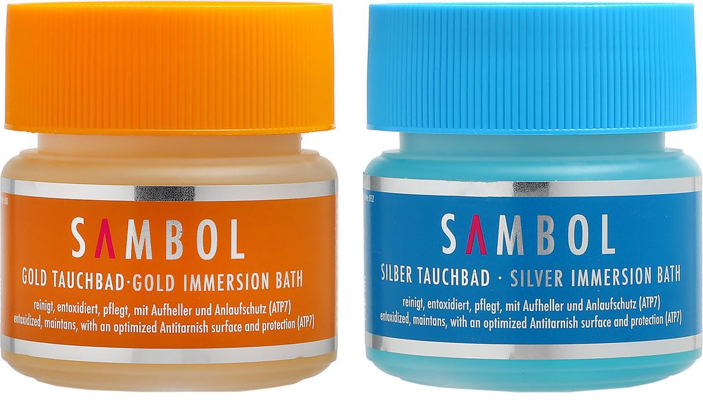 Tauchbad Silberbad & Goldbad 2x 150 ml Schmuck Reiniger Produktbild 