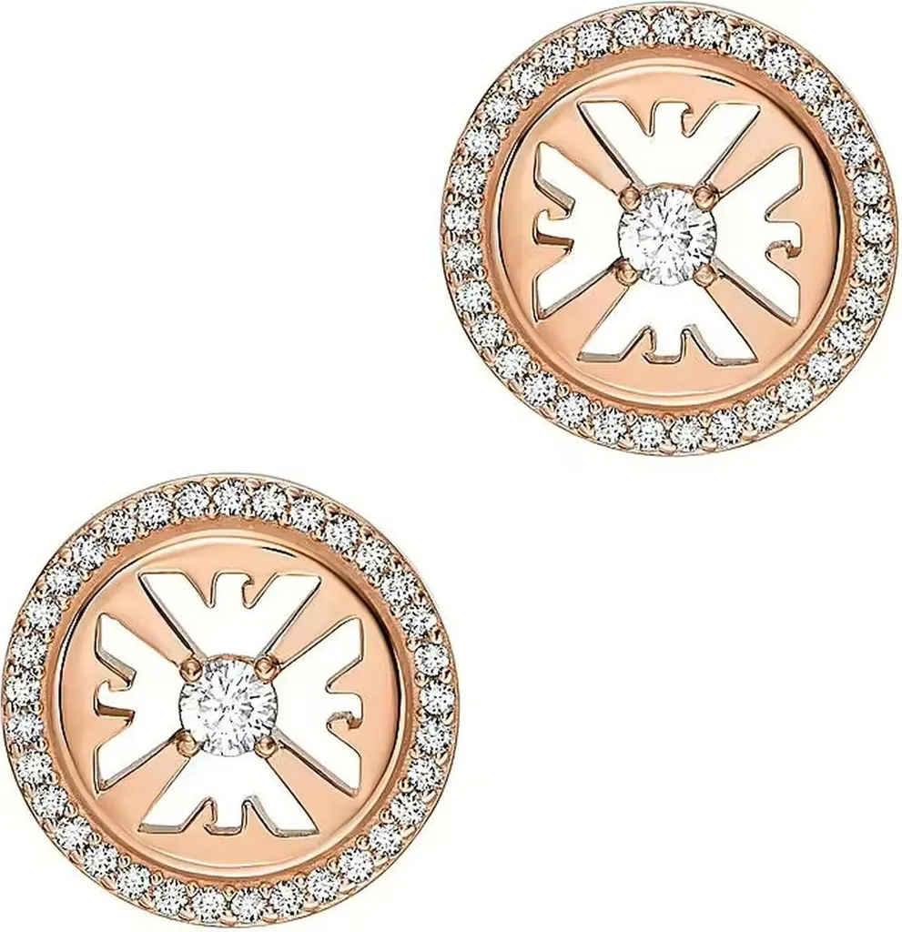 Boucles d'oreilles Armani SENTIMENTAL Or Rose Hypoallergénique Chic
