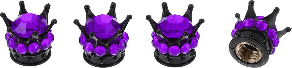 4 Stk. Dekorative Reifenventilkappen 15mm Reifenventil Staubabdeckungen für die meisten Autos LKW Schwarz Lila ABS Kupfer