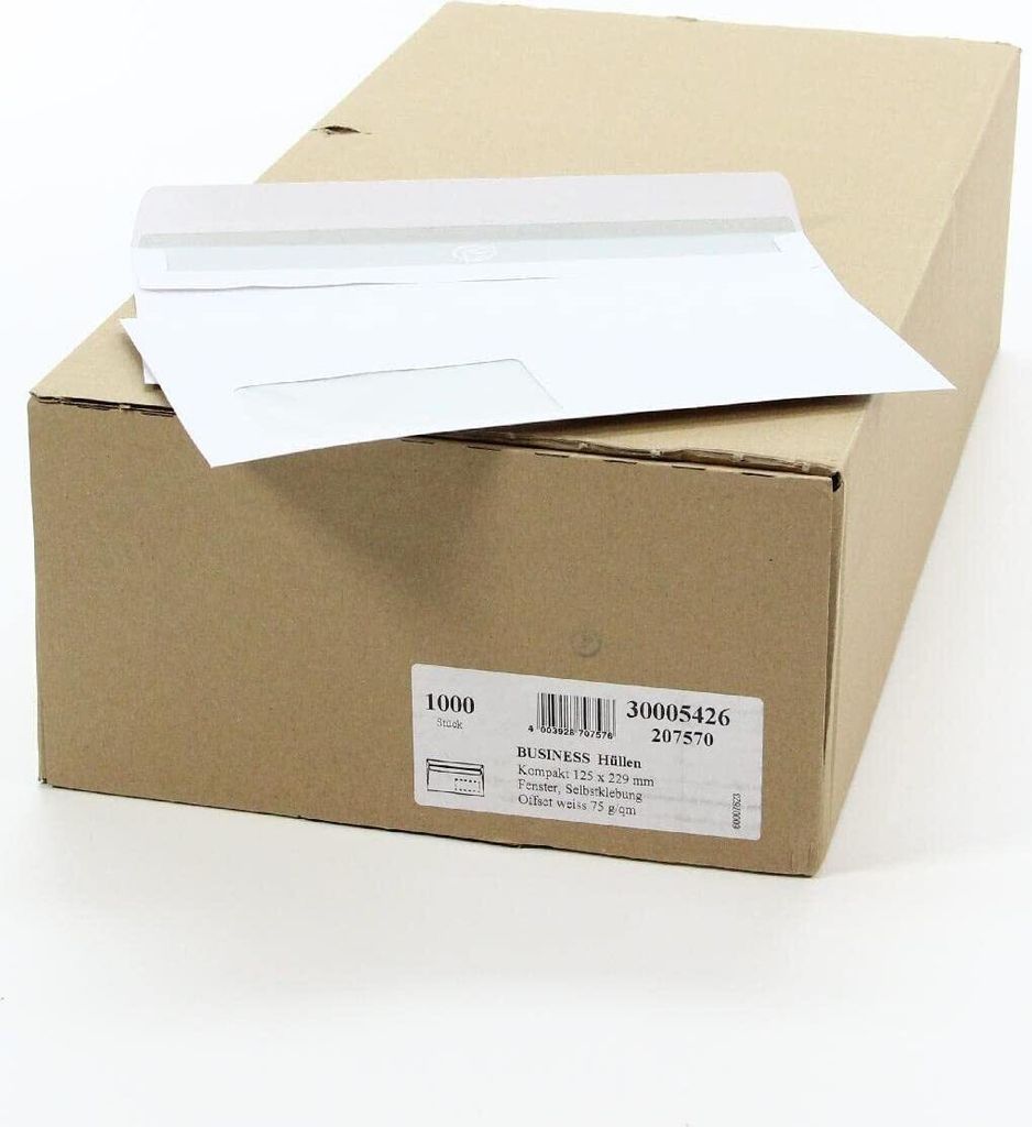 MAILmedia Briefumschläge kompakt selbstklebend 75 g/qm 1.000 Briefumschläge