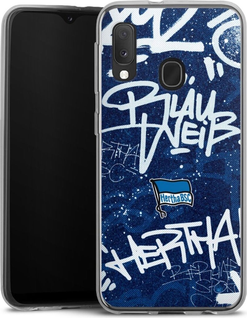 DeinDesign Handyhülle für Samsung Galaxy A20e Silikon Hülle Case Smartphone Schutzhülle Graffiti Hertha BSC Offizielles Lizenzprodukt