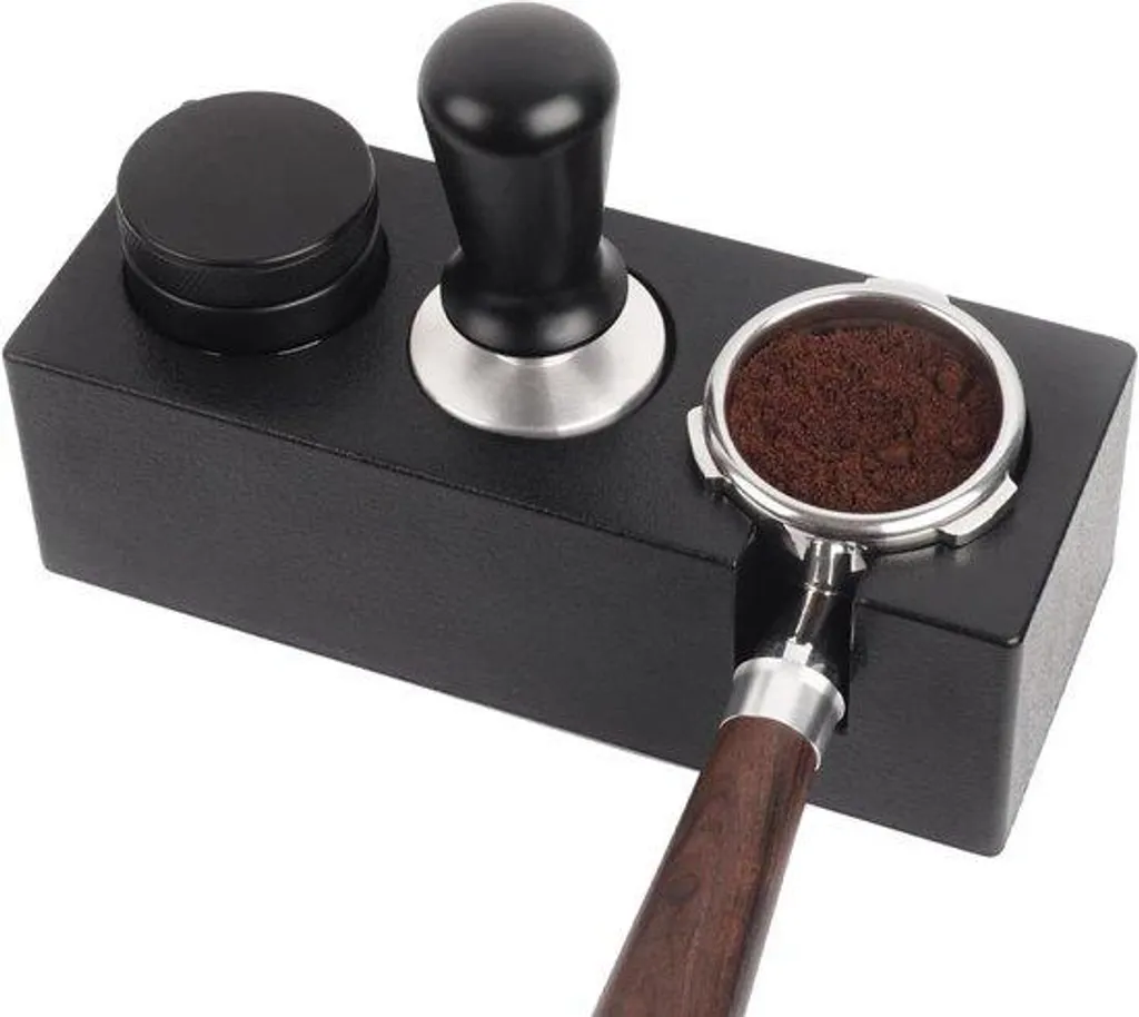 Tasseur à café antidérapant robuste 54-58 mm noir - Base ergonomique
