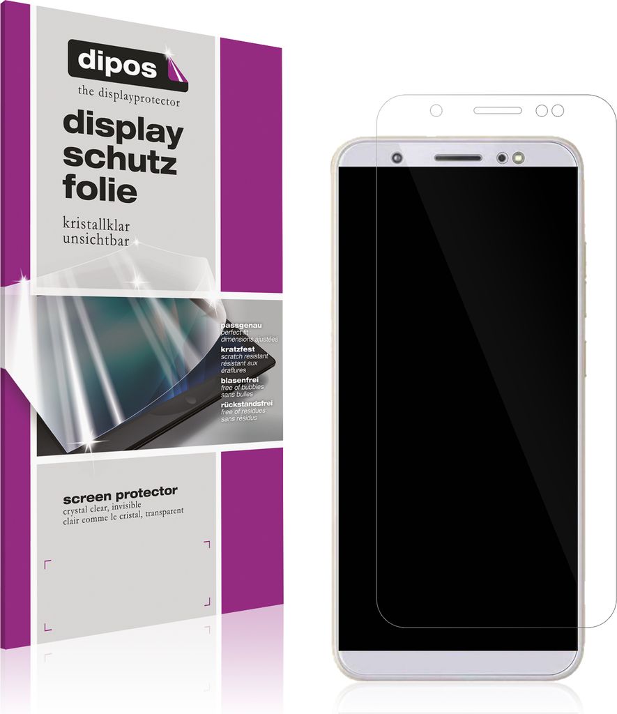 5x Schutzfolie für Tecno Camon IN5 klar Displayschutzfolie Folie Display Schutz dipos