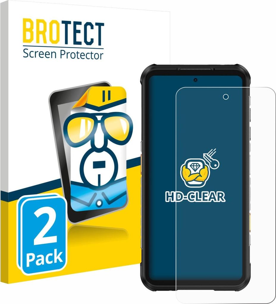 2x Für Ulefone RugOne Xever 7 Pro Schutzfolie BROTECT Displayschutz Display Schutz Folie Klar Transparent