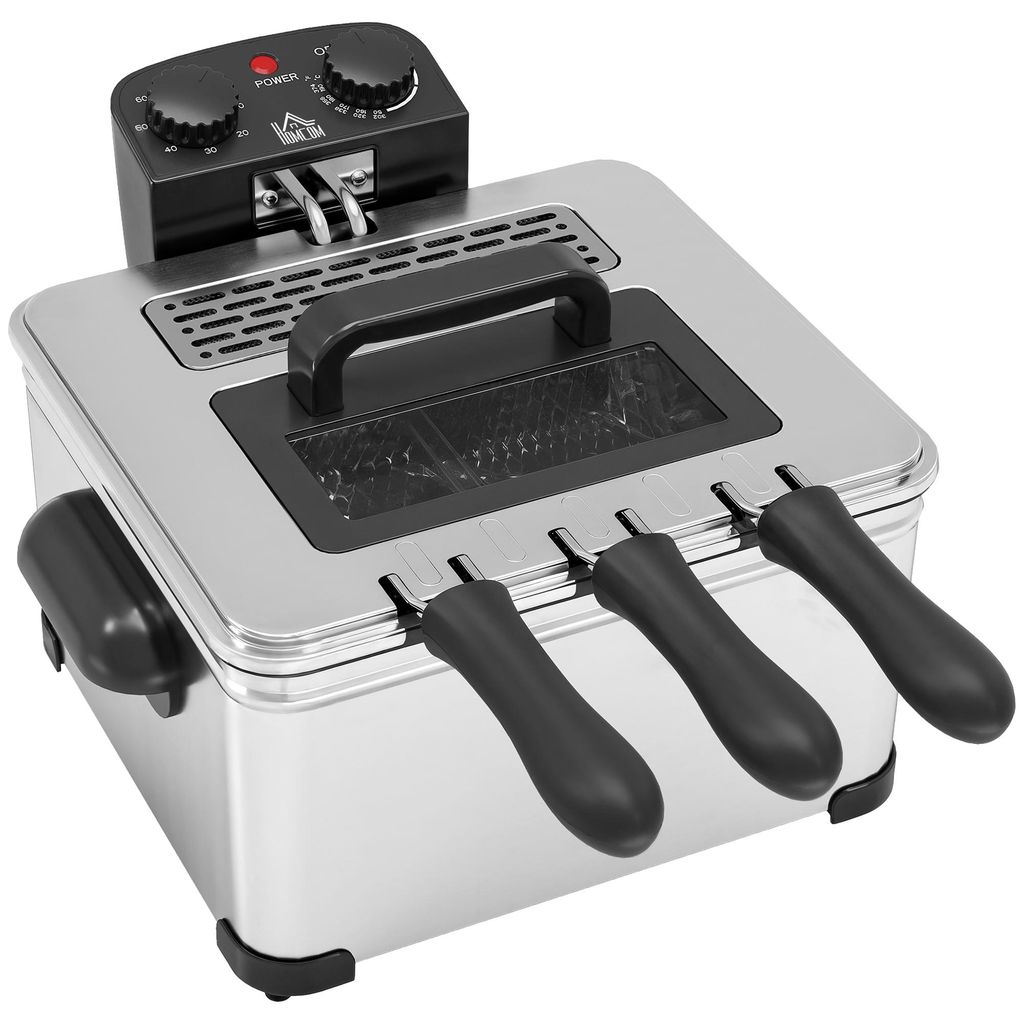 HOMCOM Friteuse met een inhoud van 5 liter, instelbare Productafbeelding 