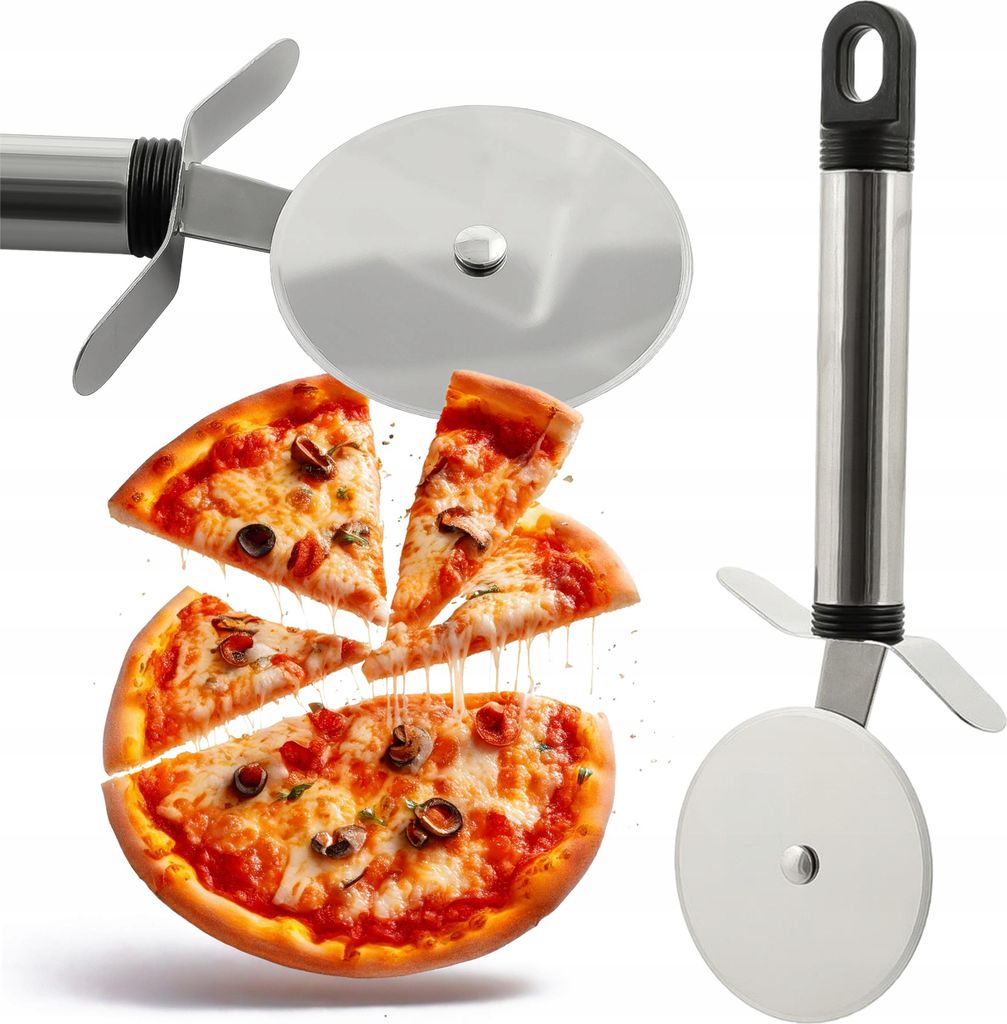 Runder Pizzaschneider Favabohnen Edelstahl