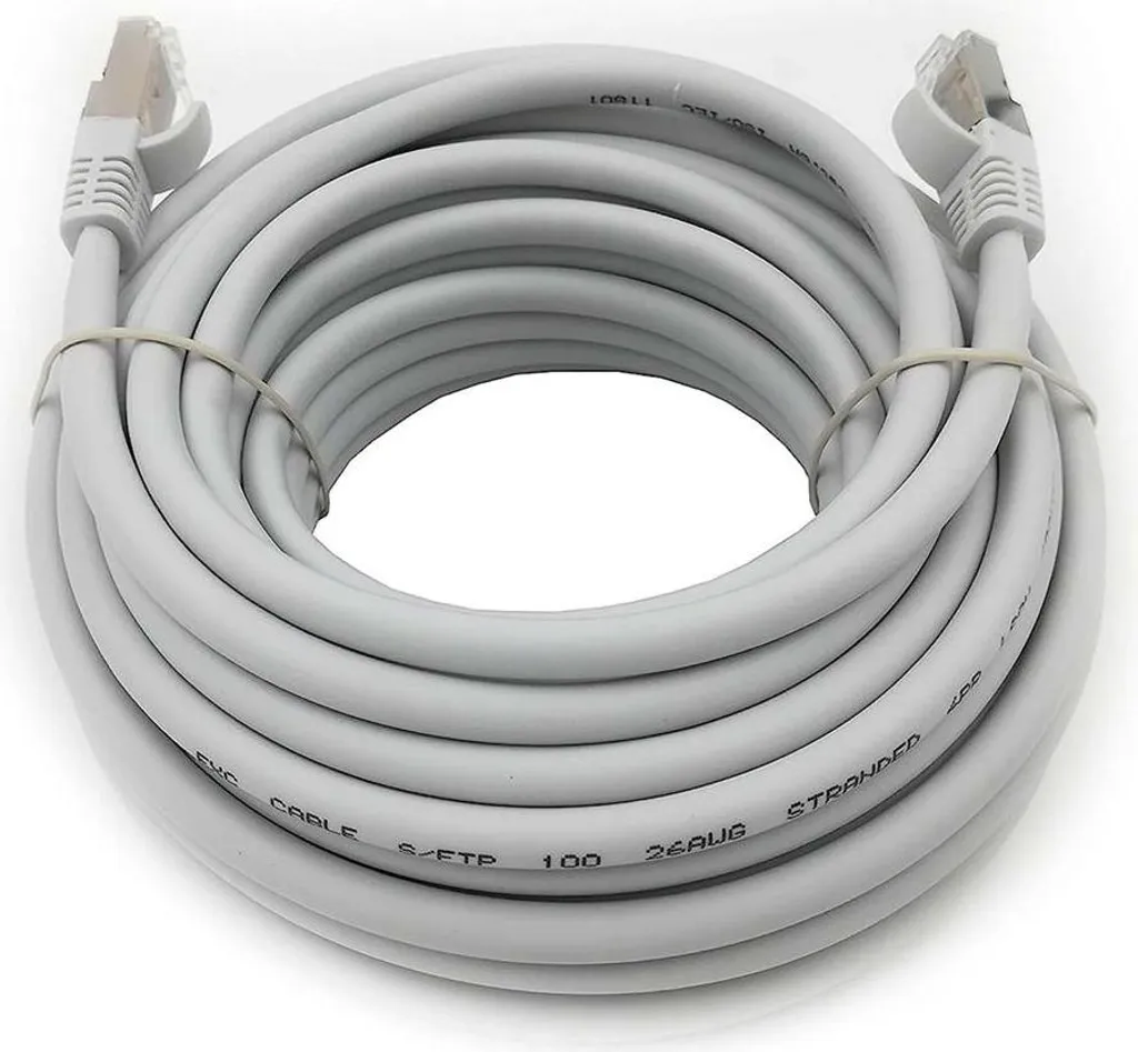 Cavo LAN Cat 6A 10M FTP - Zero Lag per Gaming e Streaming 4K Grigio - 1