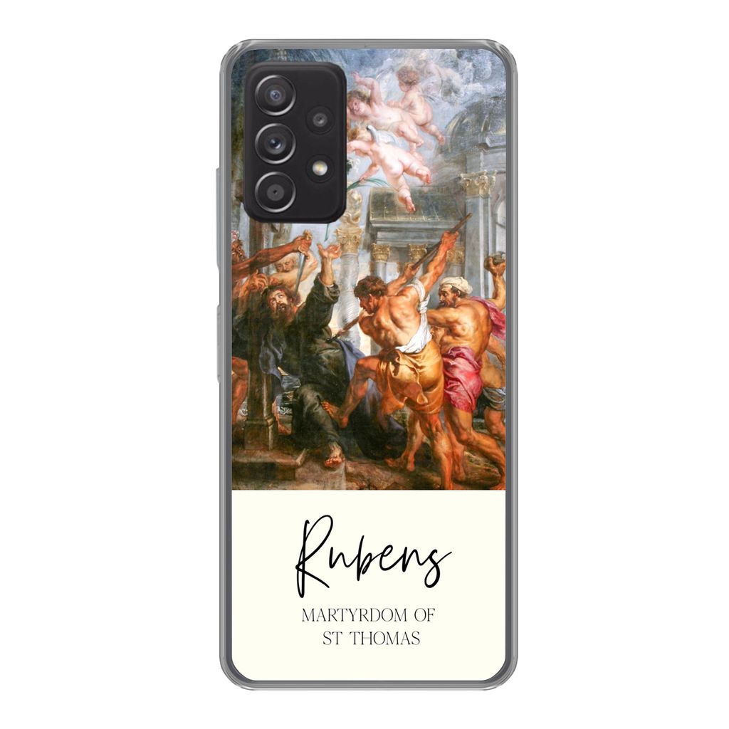 MuchoWow Handyhülle Schutzhülle Hülle für Samsung Galaxy A33 5G Barock - Kunst - Rubens Silikon Softcase Handy Hülle - Kartenhalter
