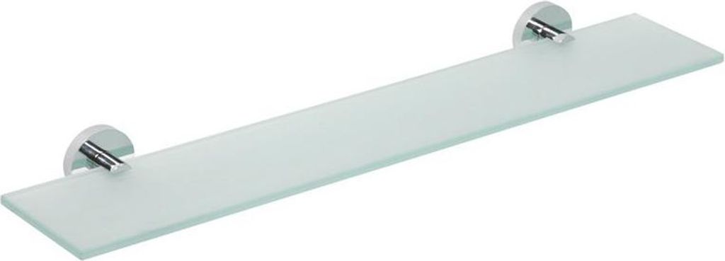 Ripiano in vetro Sapho X-ROUND E da 600 mm, cromato Immagine del prodotto 