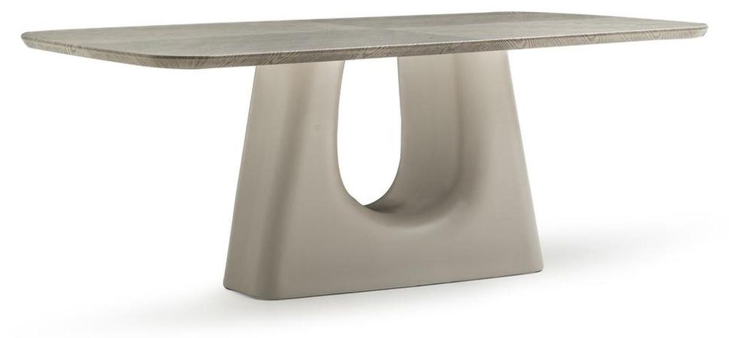 Esstisch Stuhl Polsterstuhl Esszimmerstuhl Stoff Holz Beige Lehnstuhl Möbel