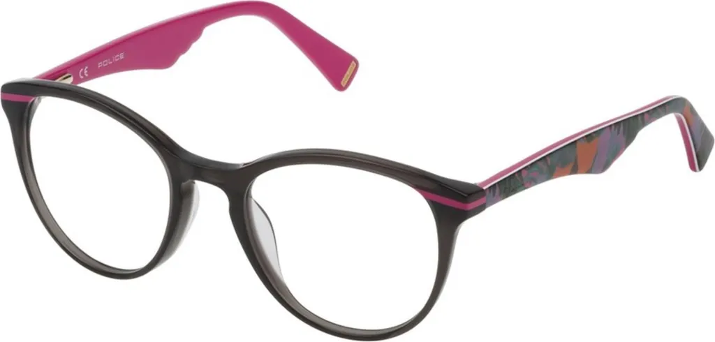 Police VPL764V 09HP Lunettes de Vue Légères - Monture Métal Bleu Mat 50