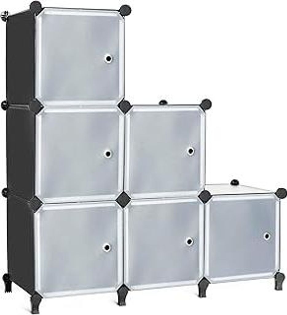 AWTATOS Steckregal 6 Würfel Aufbewahrungssystem Kombiregale mit Türen Regal Würfel DIY Multifunktional Regalsystem Regal Modular Für Wohnzimmer...