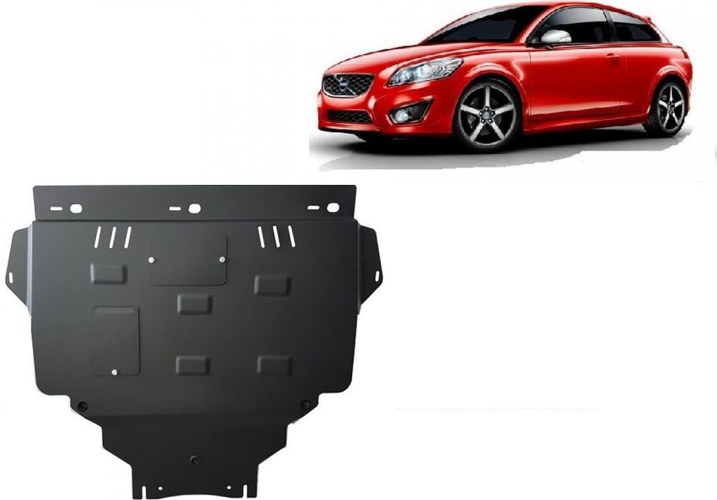 Stahl Unterfahrschutz für Motor Volvo C30