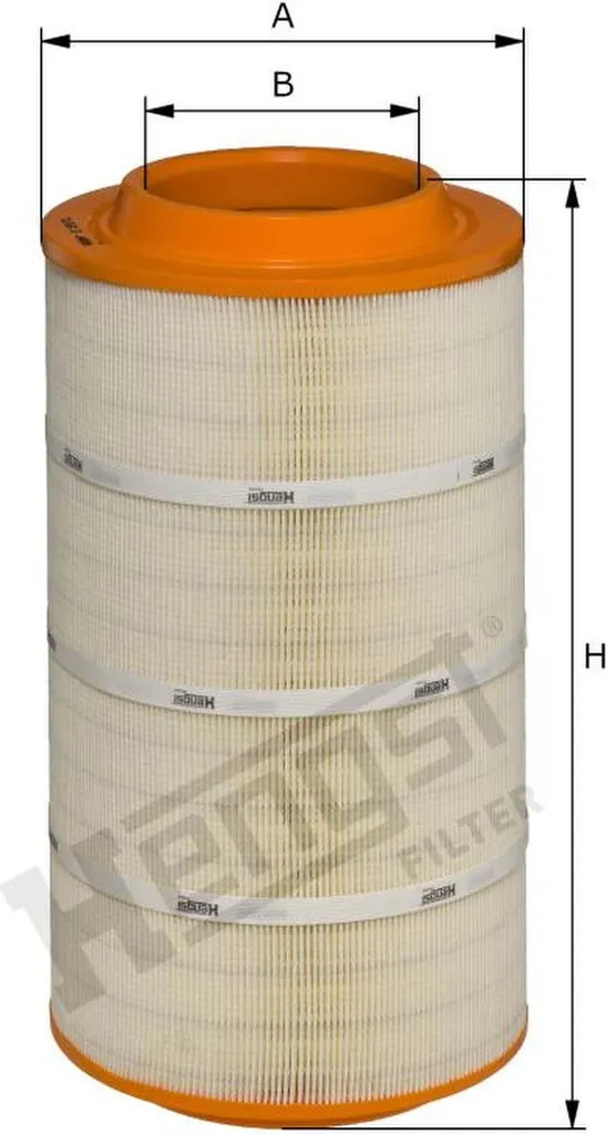 Filtre à air HENGST E1857L multicouche à haute capacité de rétention - 3
