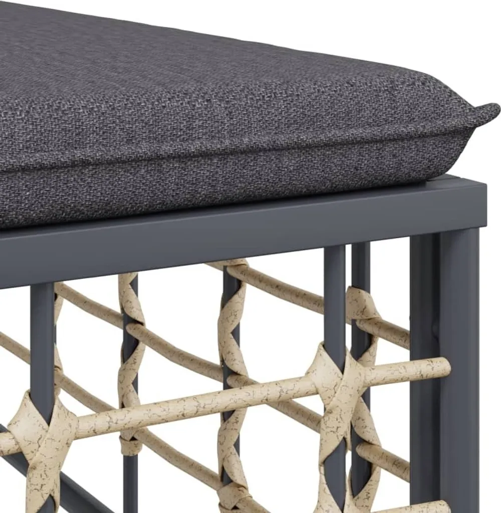 Divano Esterno Comodo per Famiglia Poly Rattan Grigio | The Living Store - 5