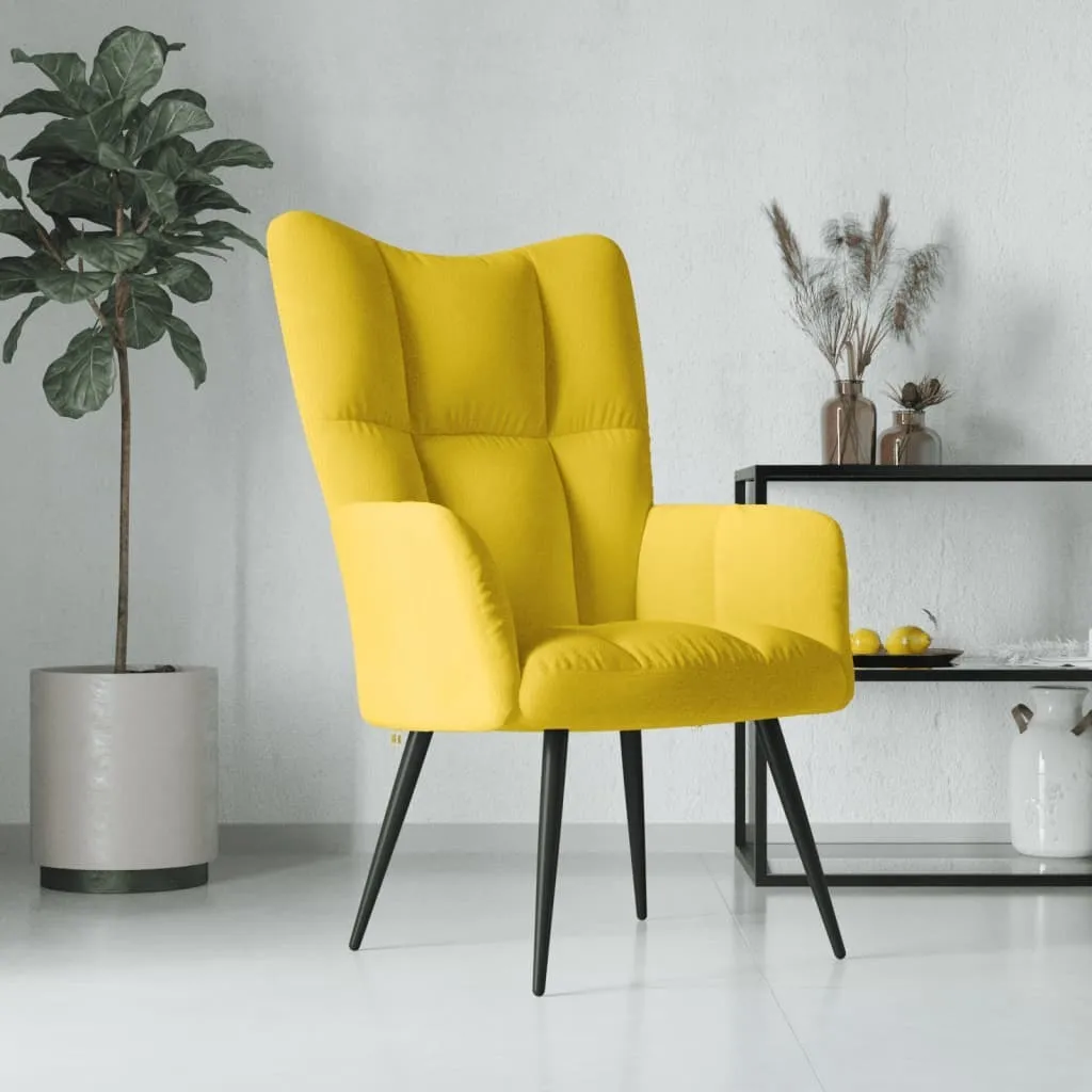 SYFAX™ Poltrona Relax in Velluto Giallo - Alta Qualità e Comfort Top - 2