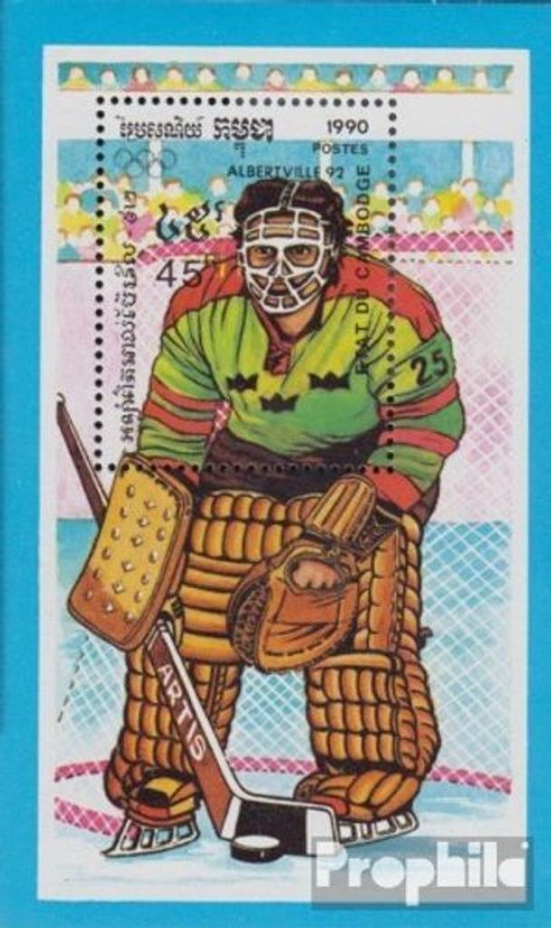 Briefmarken Kambodscha 1990 Mi Block173 (kompl.Ausg.) postfrisch Olympische Winterspiele 92