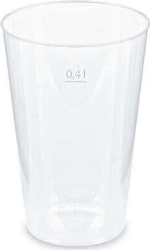 250x Mehrwegbecher Pfandbecher transparent PP Eichstrich Produktbild 