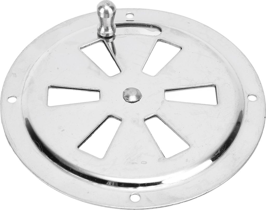 4 Zoll runde Lamellen-Entlüftungsabdeckung mit seitlichem Knopf, verstellbares Luftgitter aus Edelstahl 316 für Boote, Marine, Yacht, Zuhause