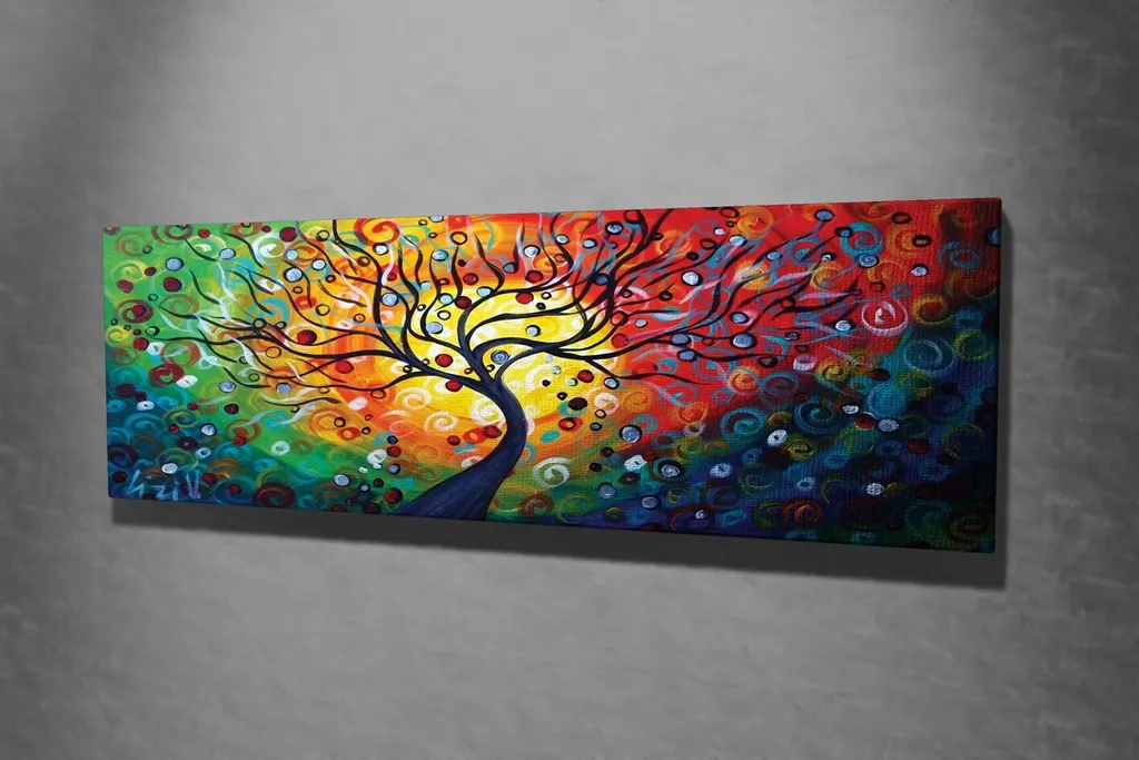 Tableau sur Toile Décoratif Wallity 30x80 cm Design Coloré Multicolore