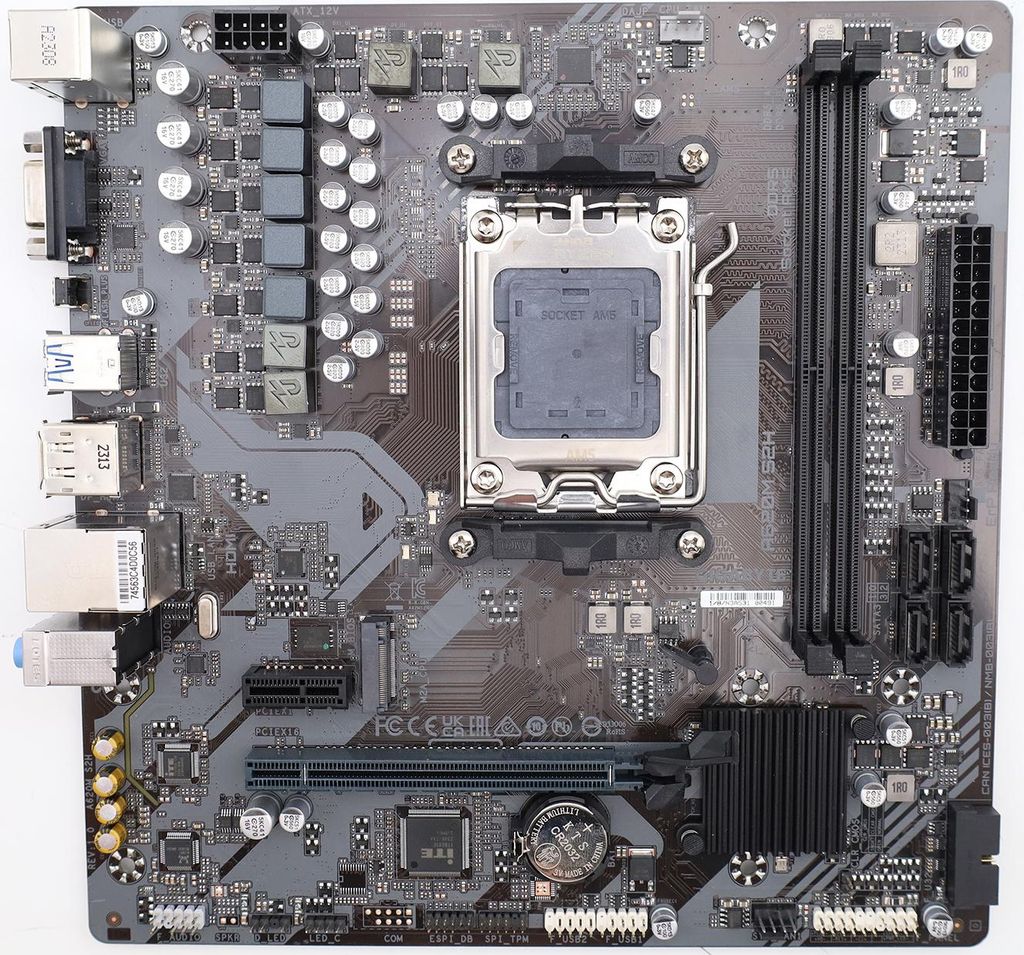 GIGABYTE A620M S2H Mainboard - Unterstützt AMD Ryzen 8000 CPUs, 5+2+2 Phases Digital VRM, bis zu 7200MHz DDR5 (OC), 1xPCIe 4.0 M.2, GbE LAN, USB 3...