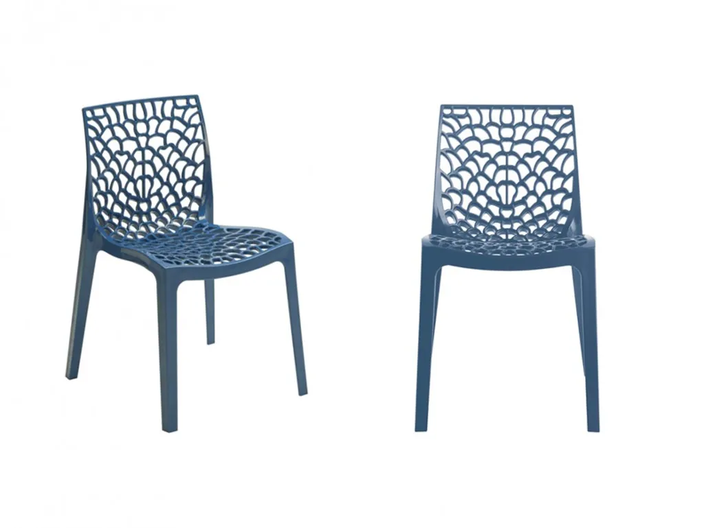 Sedia Gruvyer Blu Avio Resistente e Lavabile | Sedie Cucina e Giardino