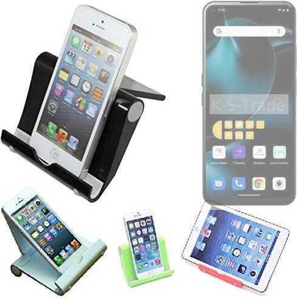 K-S-Trade Handy-Ständer kompatibel mit Unihertz Start24 faltbarer Tischständer Smartphone Tablet Halterung Reise